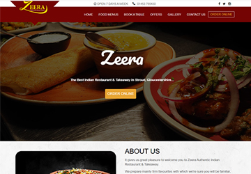 Zeera Restaurant - Online Ordering Package